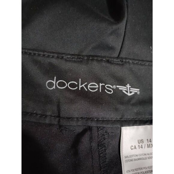 Dockers Pants Ladies 14‎ Black Khakis - Picture 5 of 7